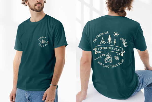 Adult Unisex Back Print Tee - Image 2