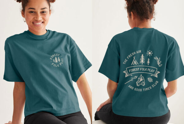 Adult Unisex Back Print Tee